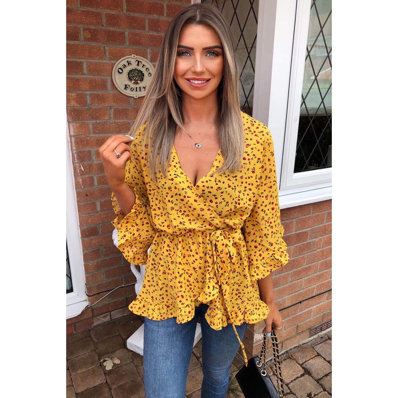 Yellow Floral Printed Top