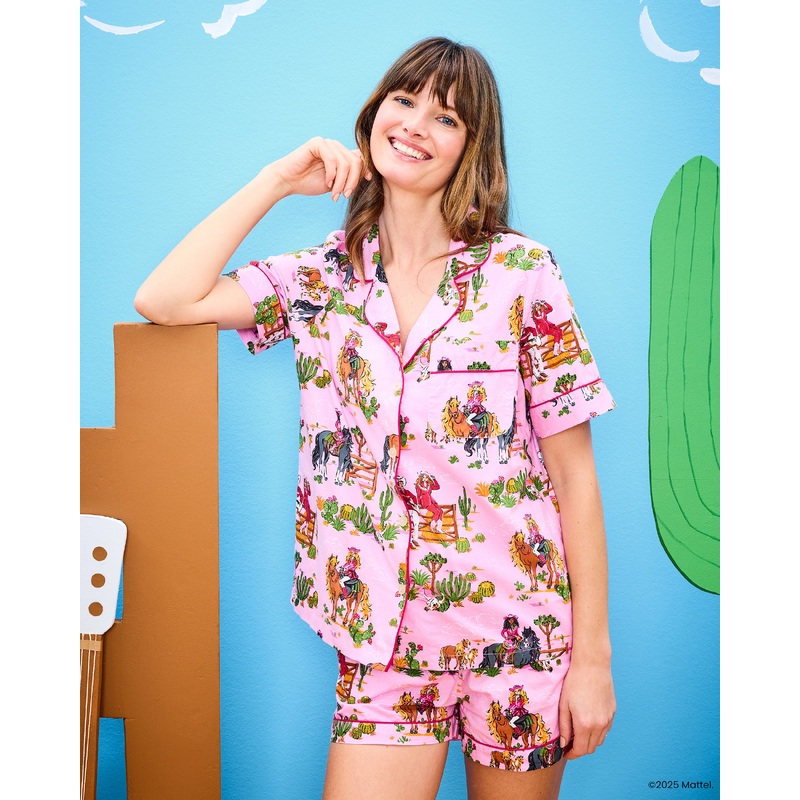 Barbie +  Western Barbie - Short PJ Set - Cowgirl Pink