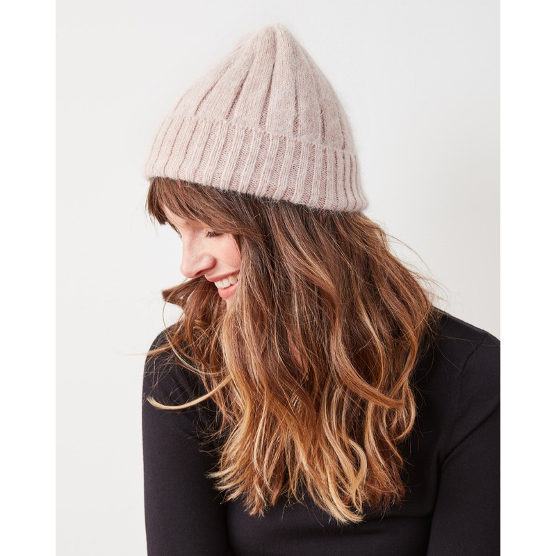 Beige - Super Soft Angora Beanie - Comfortarians