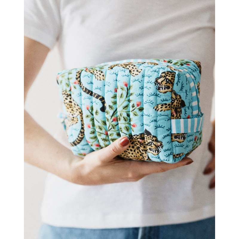 Bagheera - Quilted Pouch - Something Blue