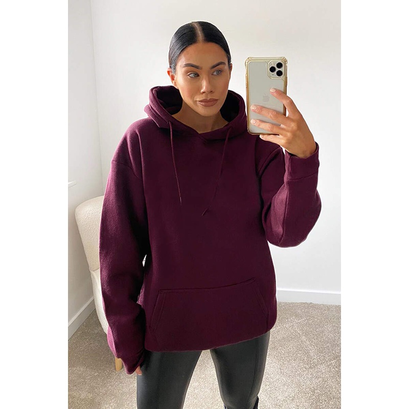 Wine Oversized Hoodie