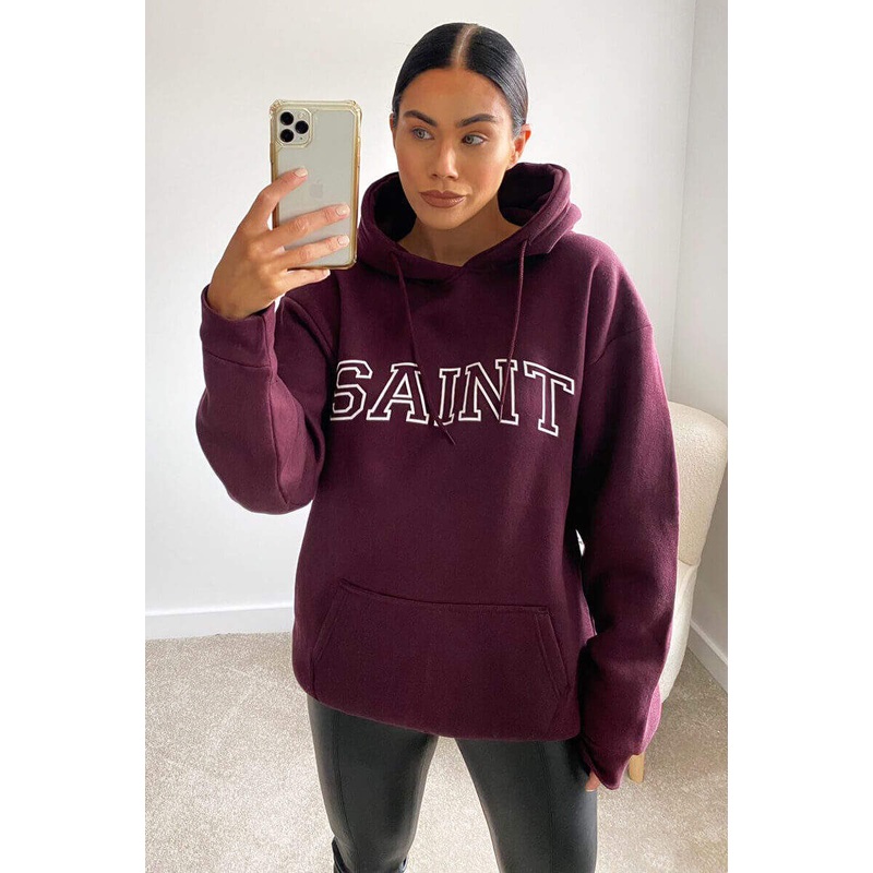 Wine Saint Oversized Hoodie
