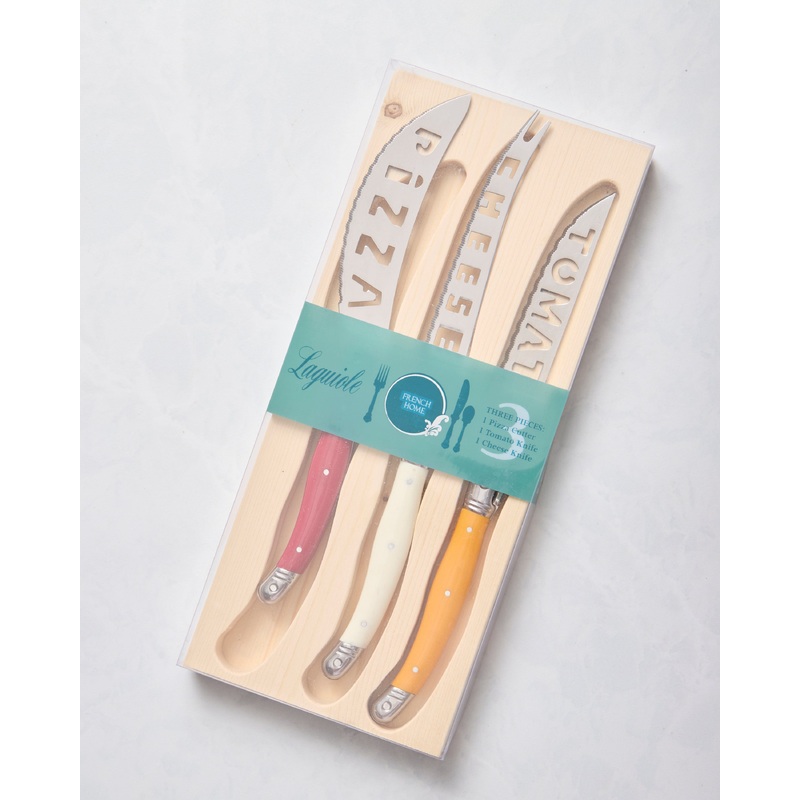 3 Piece Laguiole Pizza & Cheese Knife Set