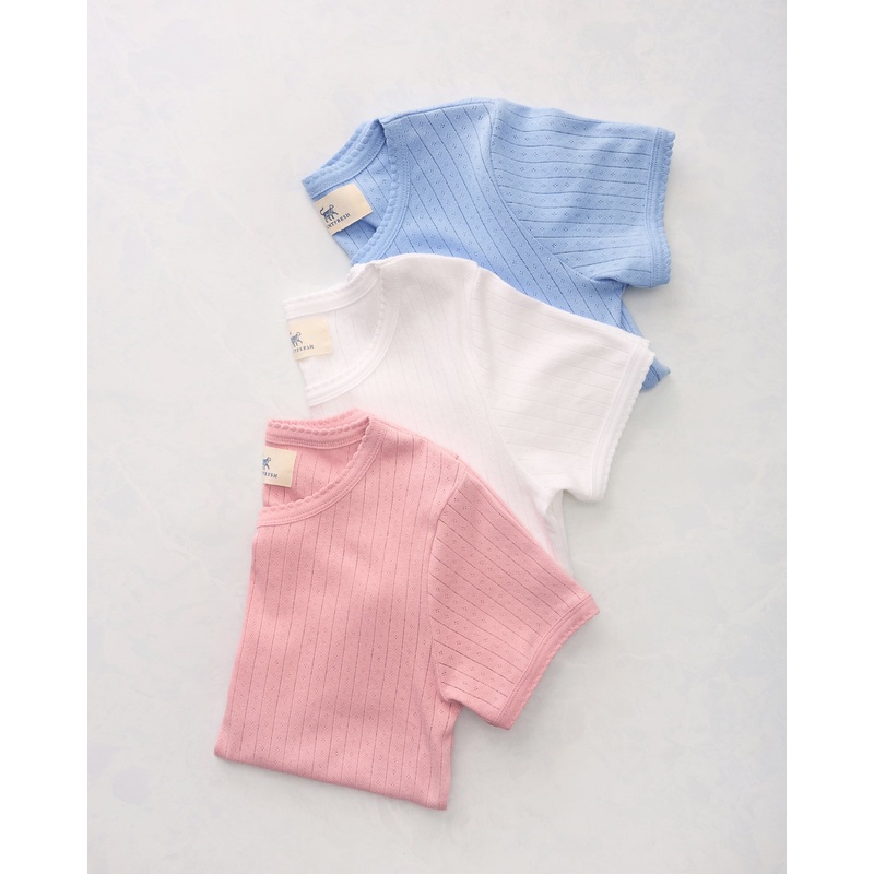 3-Piece Pointelle Tee Bundle - Multi