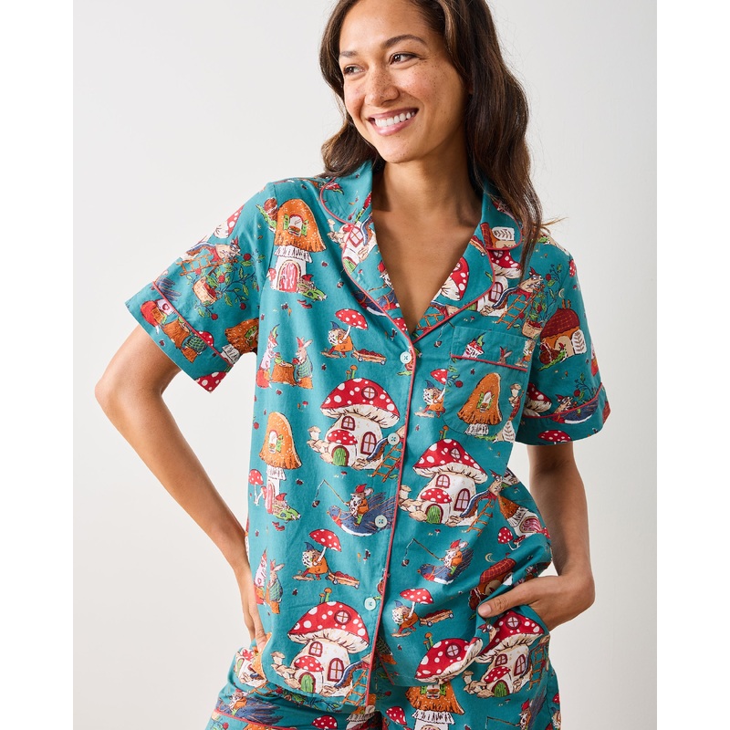 Autumn Critters - Short PJ Set - Teal