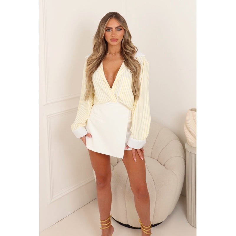 Alice lemon striped oversized shirt