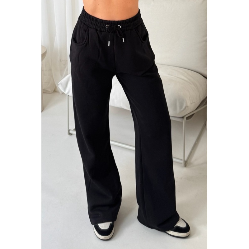Chelsey black straight leg jogger