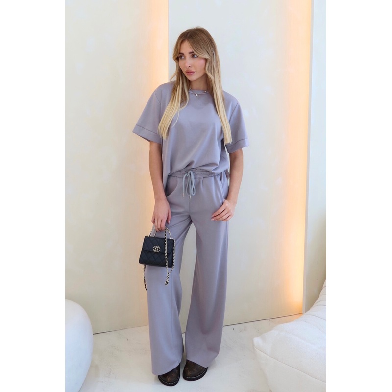 Stassi grey t-shirt straight leg jogger loungewear