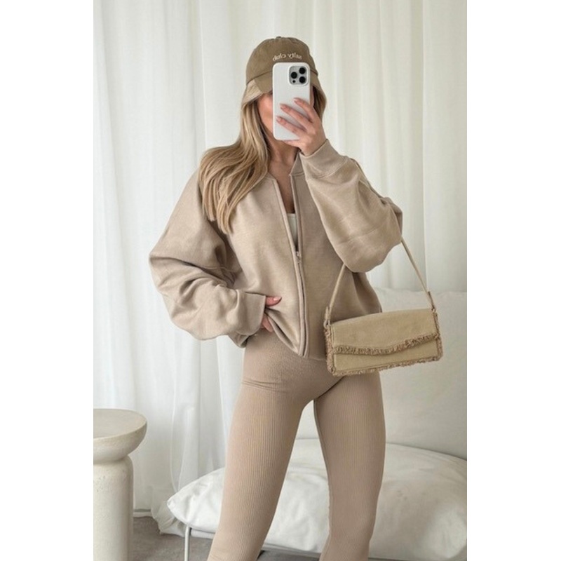 Ava stone bomber jacket