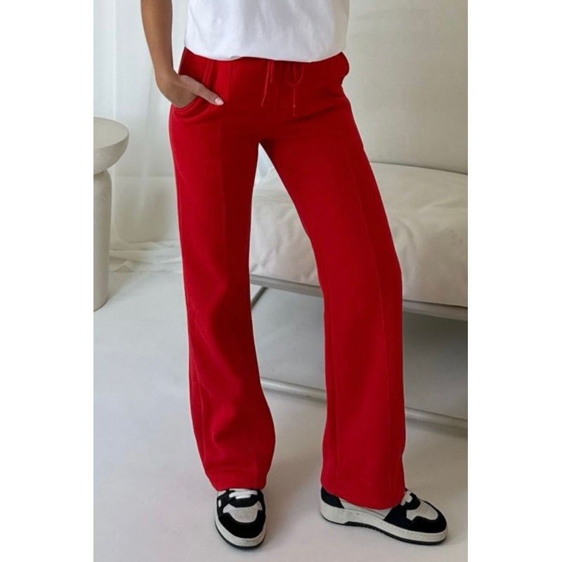 Milly red straight leg jogger