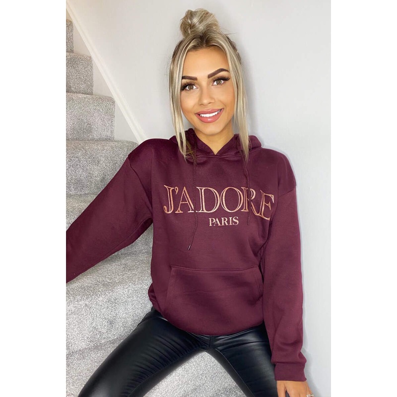 Wine Jadore Oversized Hoodie