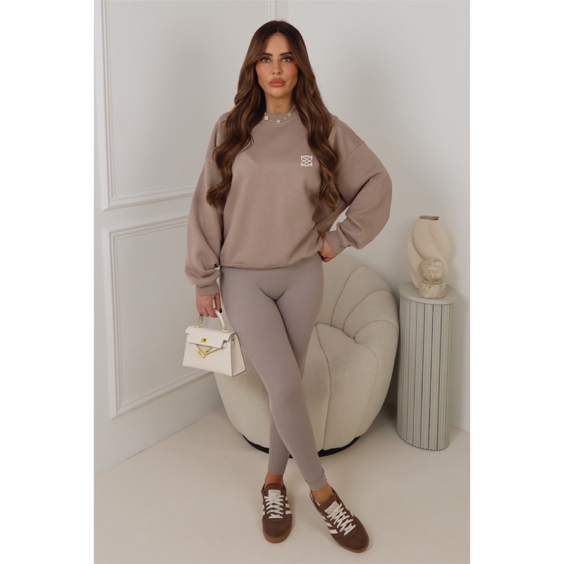 GEGE MOCHA PREMIUM ESSENTIAL RELAXED SWEATSHIRT