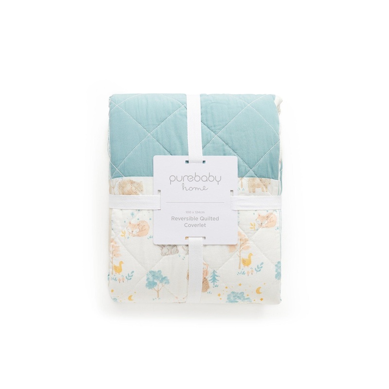 Purebaby - Reversible Quilted Coverlet - Little Nap