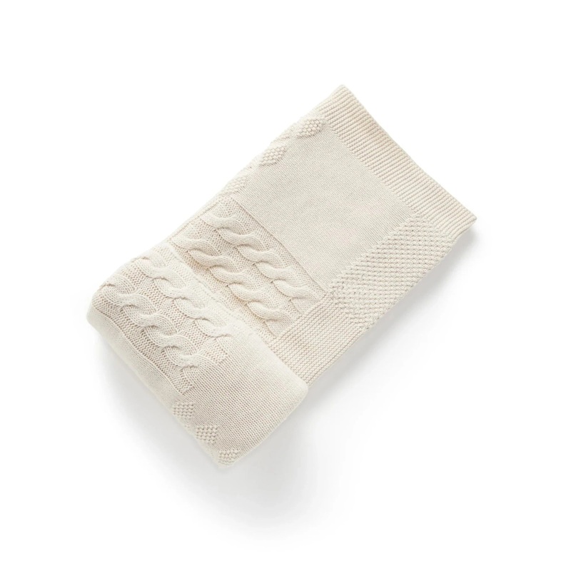 Purebaby - Textured Patchwork Blanket - Wheat Melange