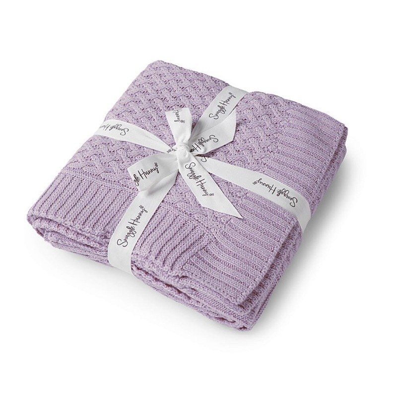 Snuggle Hunny - Organic Diamond Knit Baby Blanket | Lavender