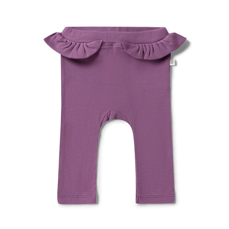 Snuggle Hunny - Organic Pants with Frill | Mulberry