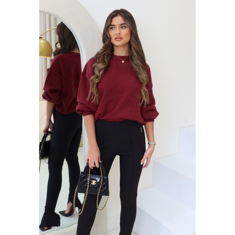 Gabby burgundy knit sweater