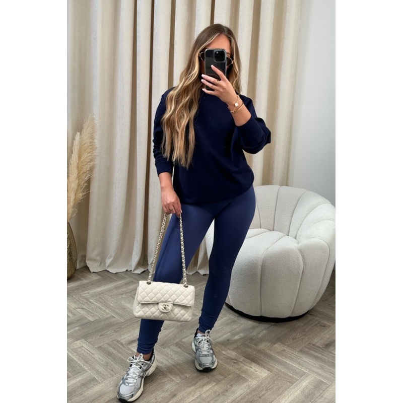 Kerris navy sweater and legging set