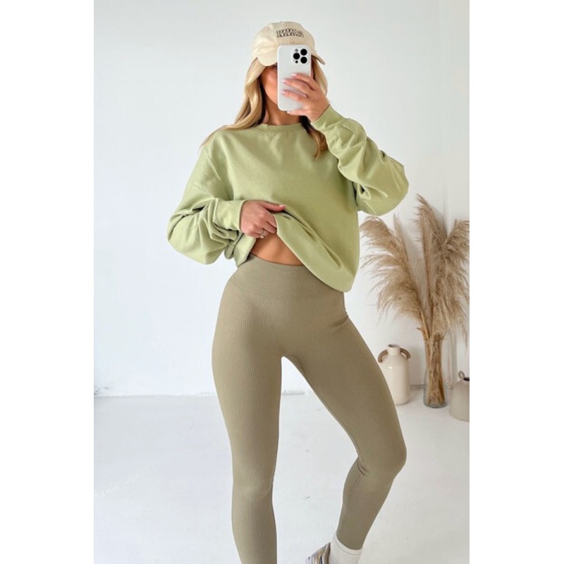 kerris sage sweater and legging set
