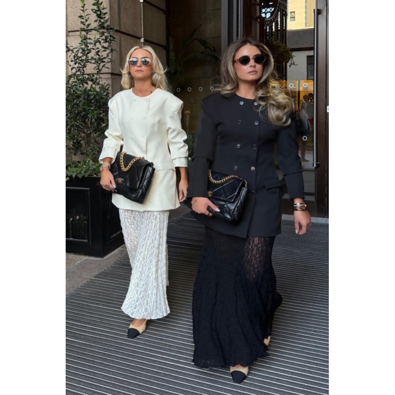 Kylie black lace skirt