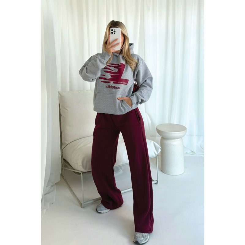 Studio leisure athletics marl grey printed hoodie