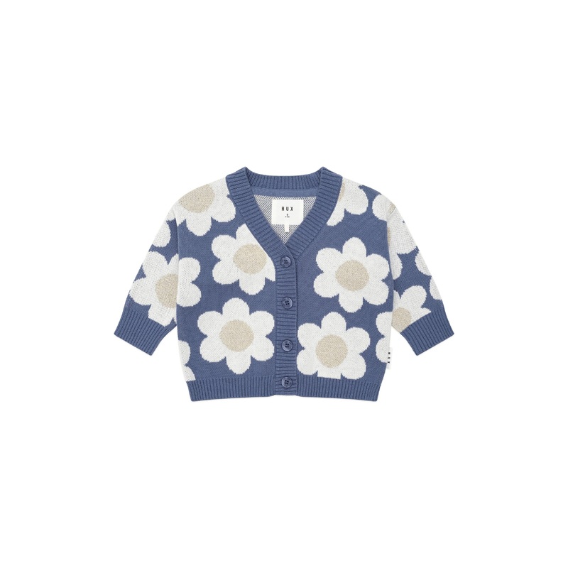 Huxbaby - Midnight Daisy Boxy Cardi - HB5175W25