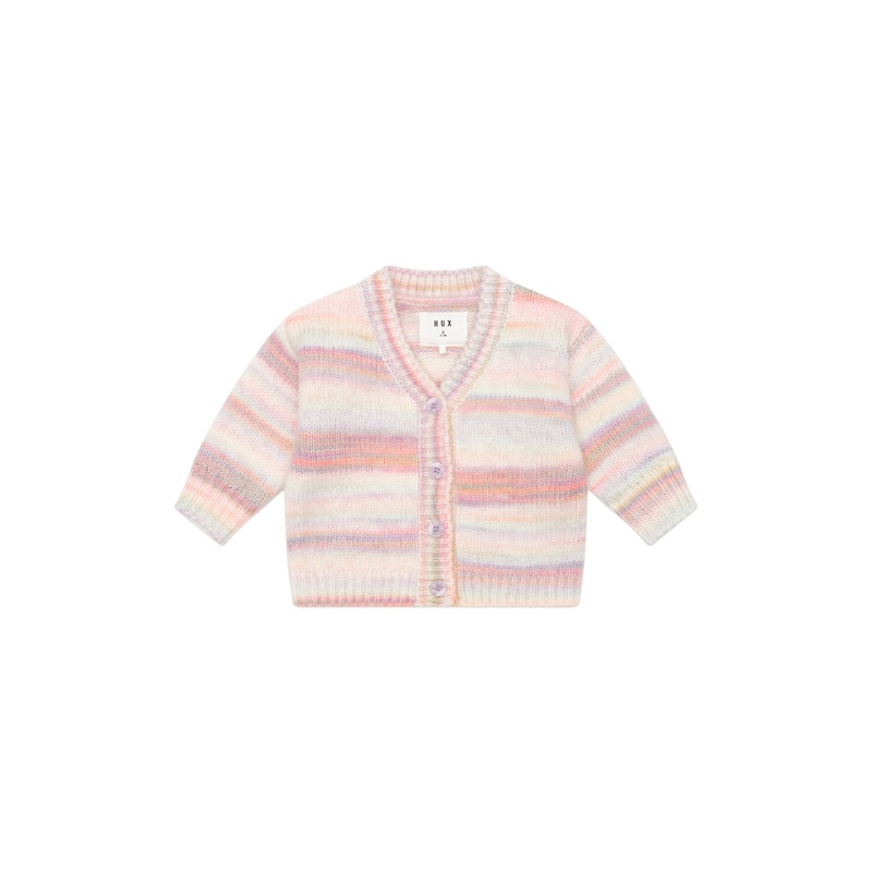 Huxbaby - Rainbow Stripe Knit Boxy Cardi - HB5176W25