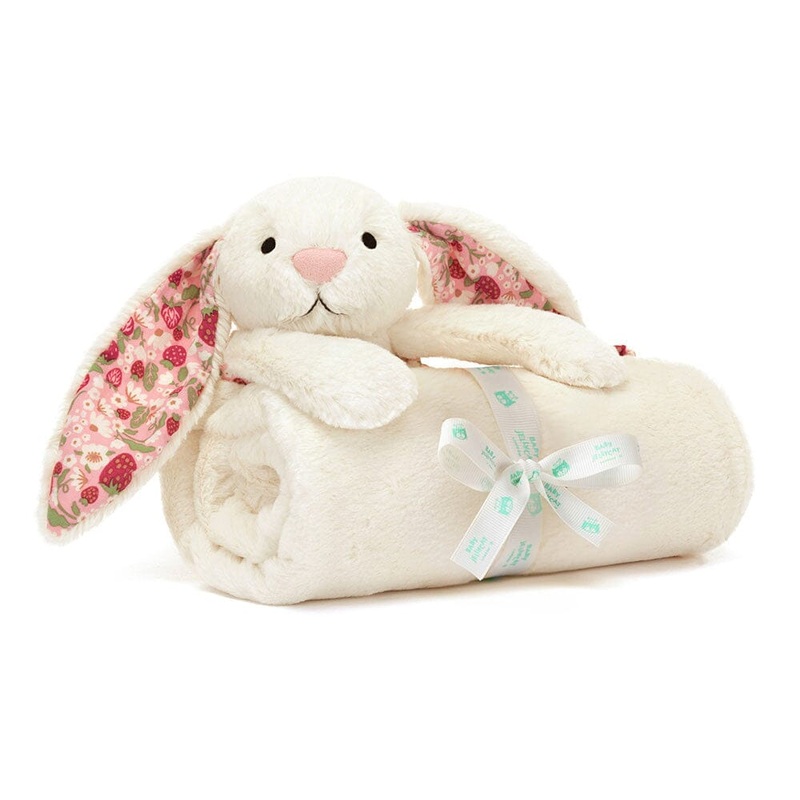 Jellycat - Blankie | Bashful Blossom Cream Berry Bunny