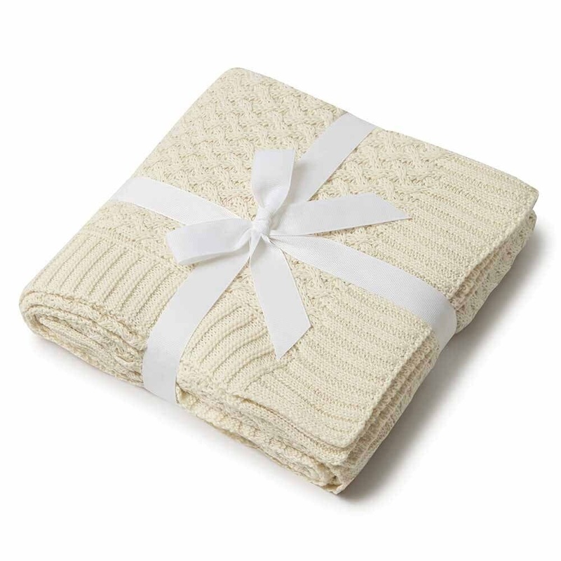 Snuggle Hunny - Organic Diamond Knit Baby Blanket | Cream