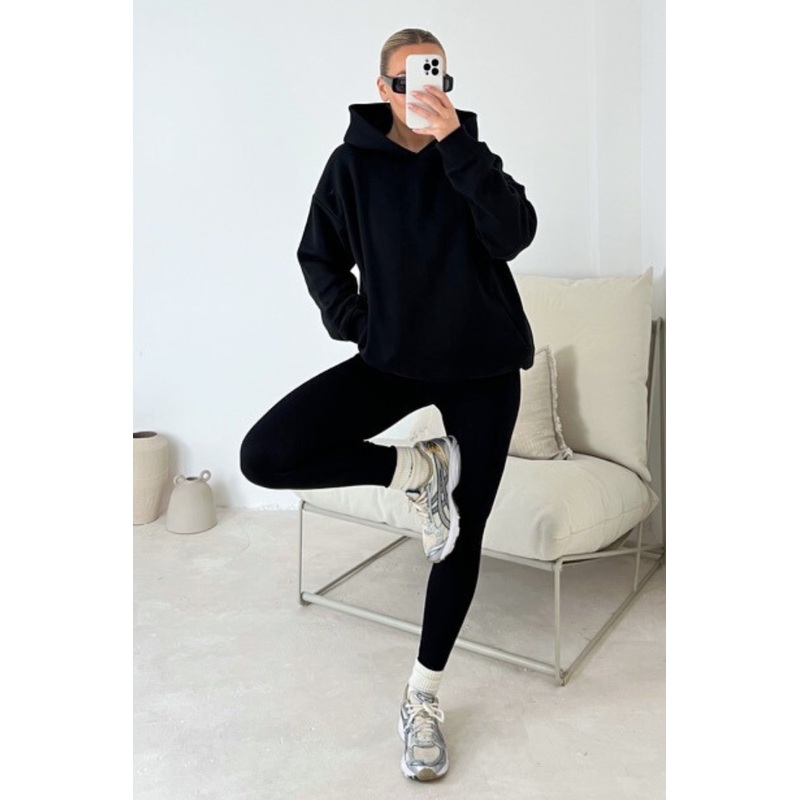 Annie black hoodie and ultimate legging set