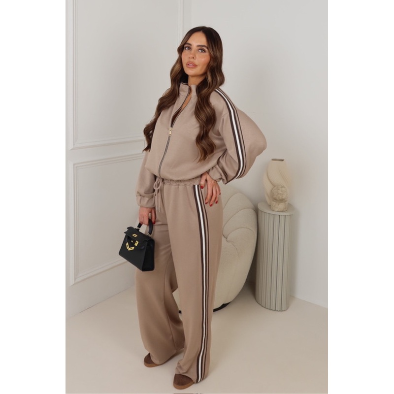 ROSSI CARAMEL STRIPED TRACKSUIT