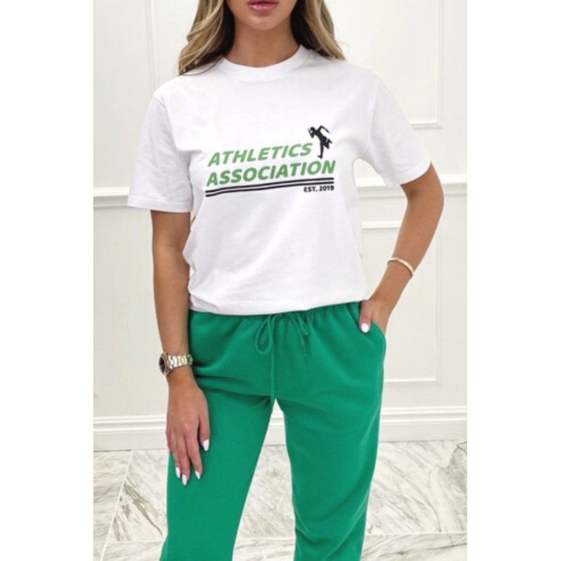 athletics association white premium tee