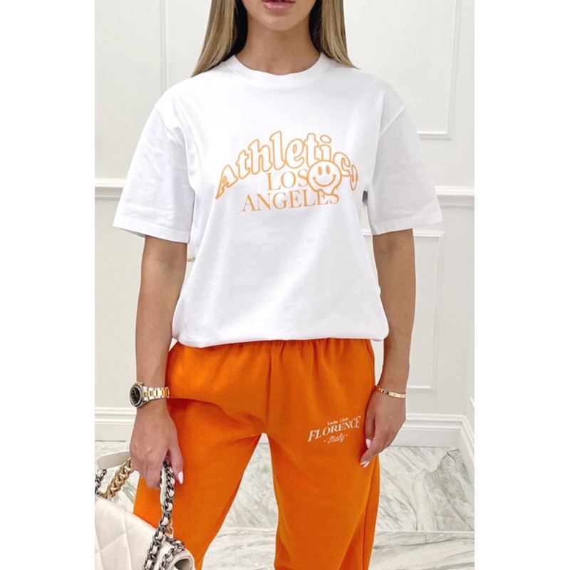 athletics LA orange & white premium tee