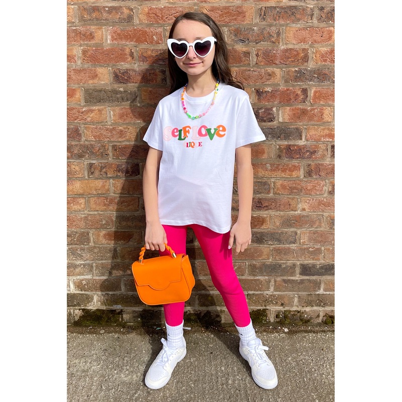 mini self love clique white printed kids t-shirt