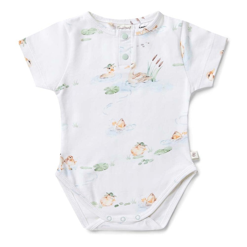 Snuggle Hunny - Organic Short Sleeve Bodysuit | Duck Pond