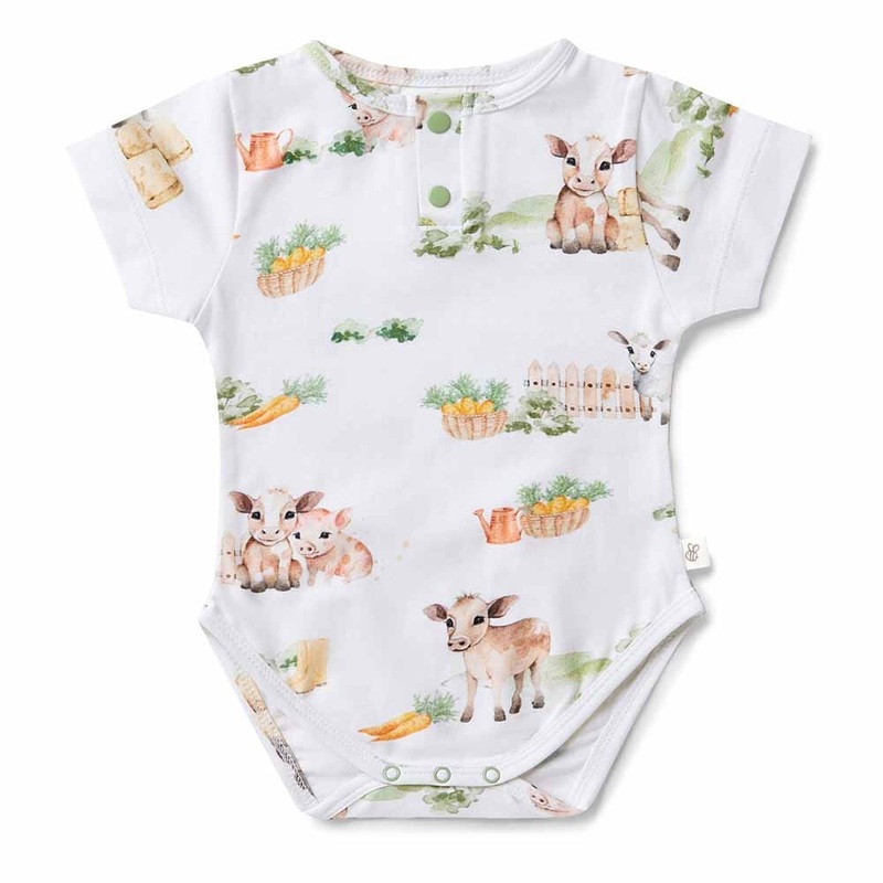 Snuggle Hunny - Organic Short Sleeve Bodysuit | Farm