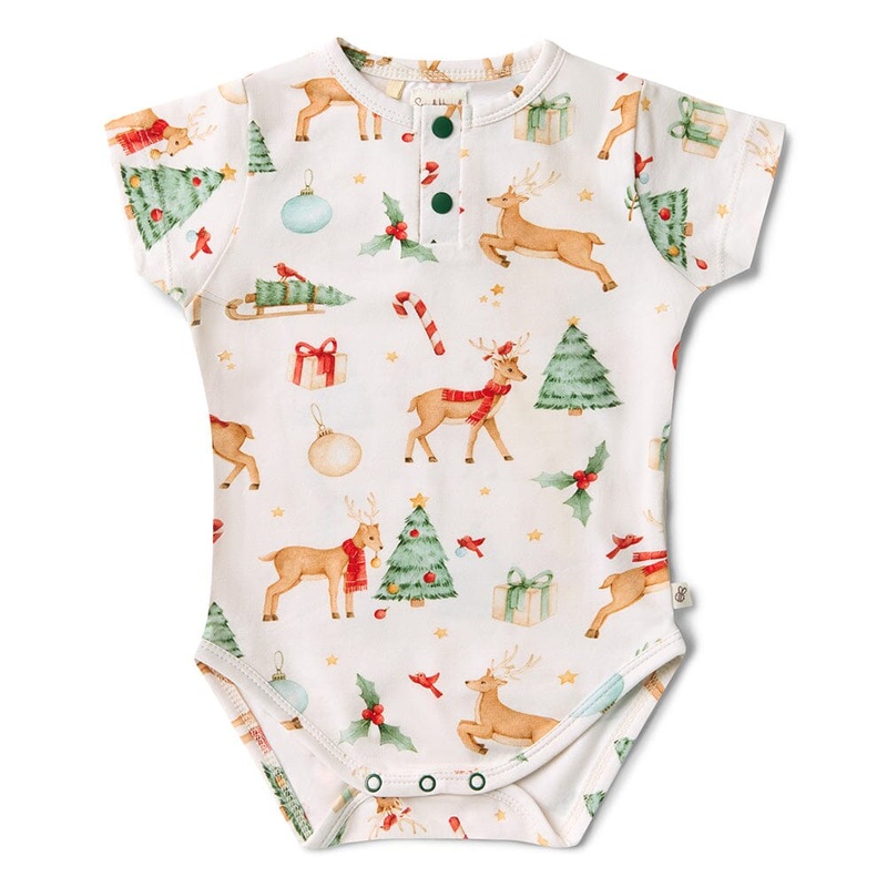 Snuggle Hunny - Organic Short Sleeve Bodysuit | Prancer & Friends