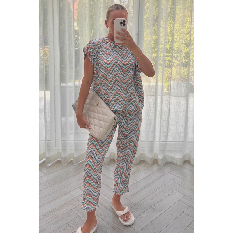 Paris multi box top trouser coord