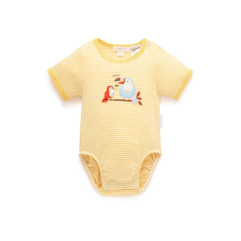 Purebaby - Talking Toucans Rib Bodysuit