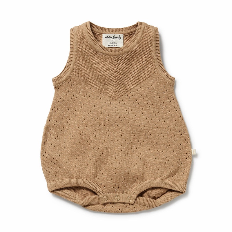 Wilson & Frenchy - Organic Knitted Bodysuit | Oat