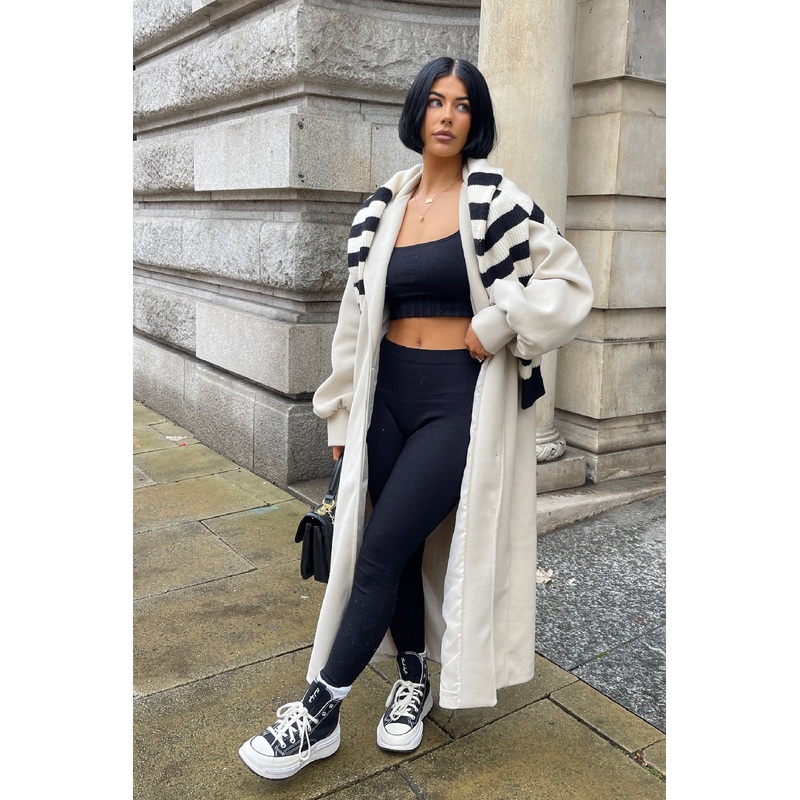 Claudia Black scoop neck long-sleeve activewear set