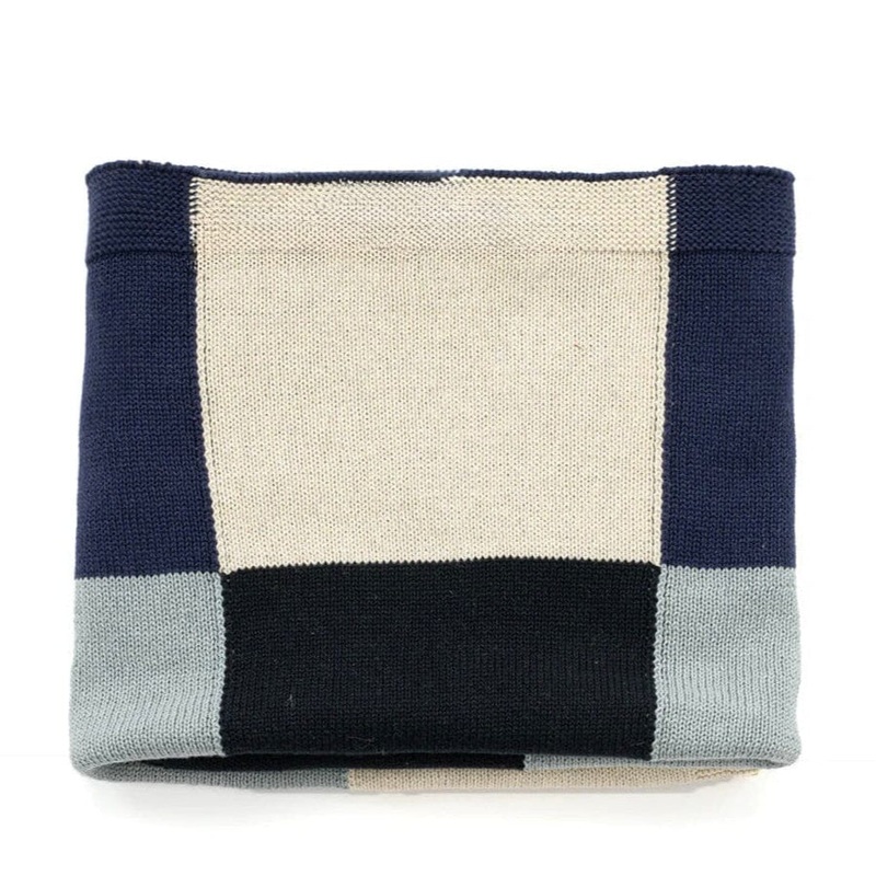 Nana Huchy - Baby Blanket | Patchwork Blue