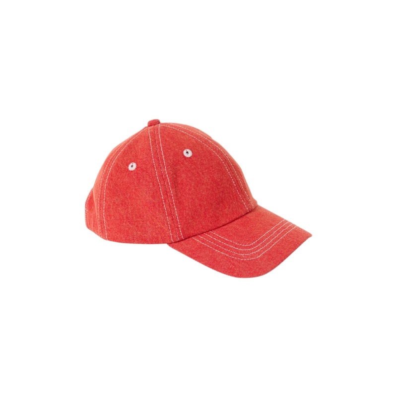 Goldie & Ace - Tate Embroidered Denim Cap Apple Red