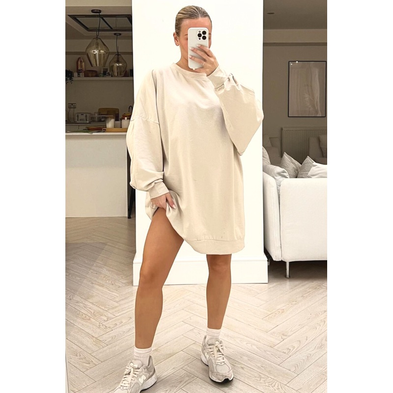 Italia Beige Oversized Tee