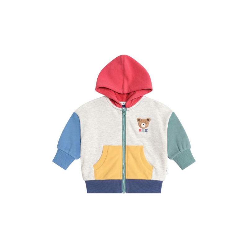 Huxbaby - Huxbear Zip Up Hoodie Colour Block - HB3375S25