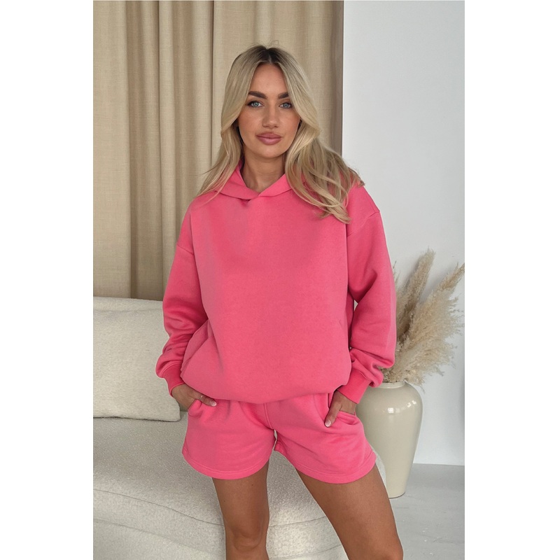 Glamify basics pink lemonade relaxed hoodie