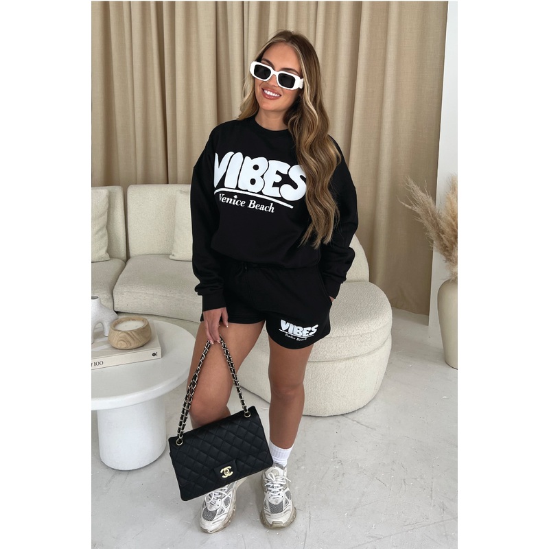 Venice beach black PREMIUM loungewear set