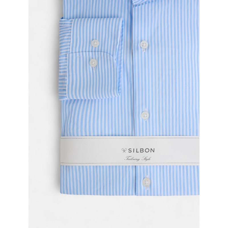 Blue striped dress shirt