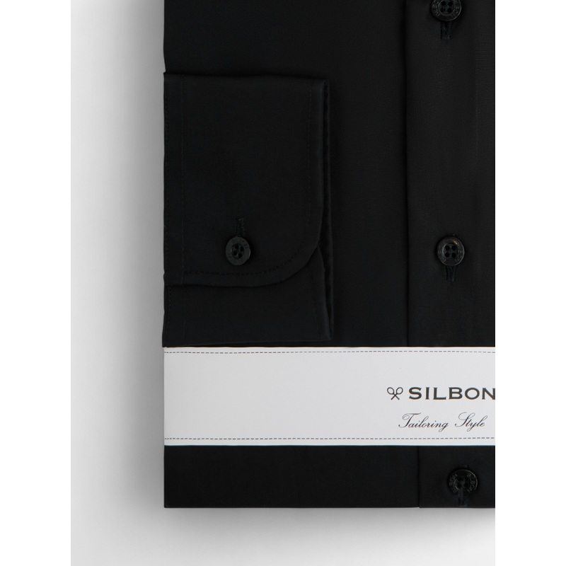 Plain black dress shirt