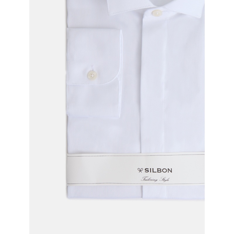 White tuxedo collar dress shirt